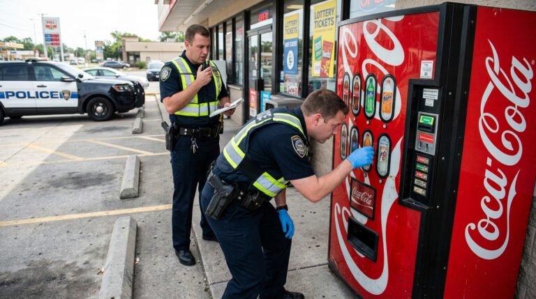 cops checking soda vending machine legal requirements