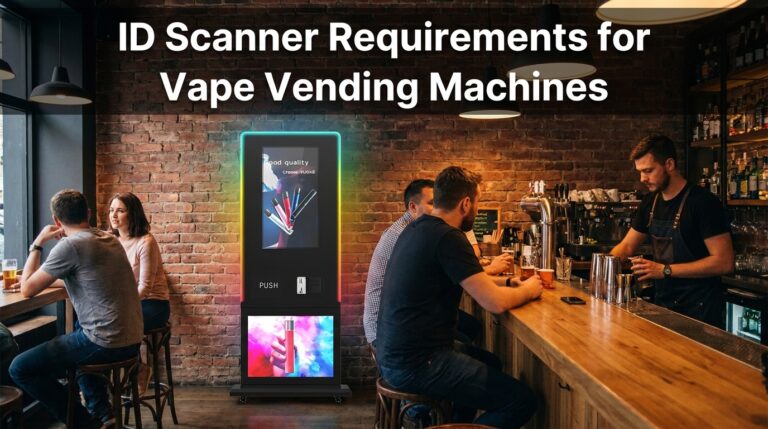 VMFS USA Vape vending machine placed at a bar