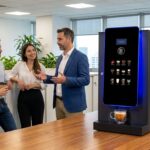 HR taking to team about the office coffee machine policies